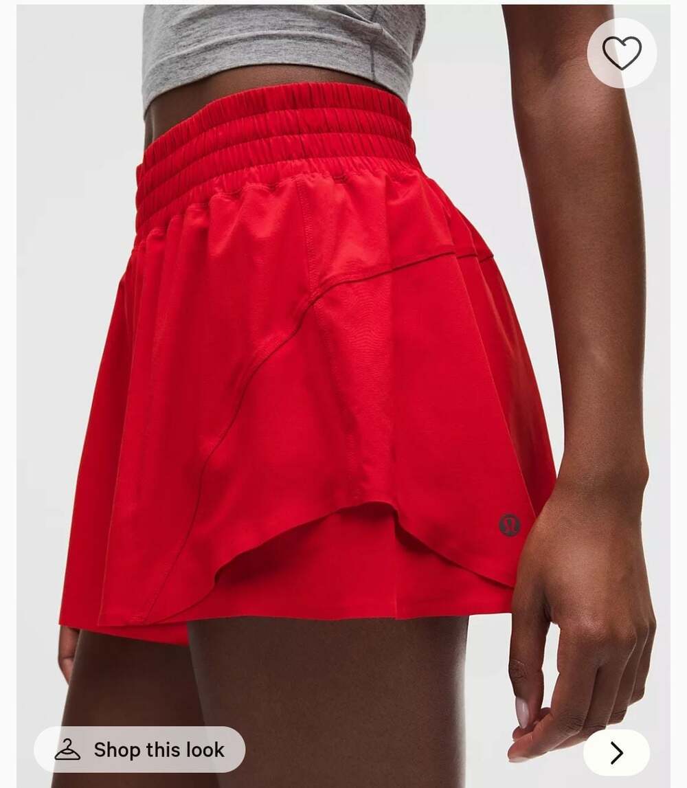 Lululemon Shake It Out High-Rise Running Short 2.5" OXFORD RED SOLD OUT